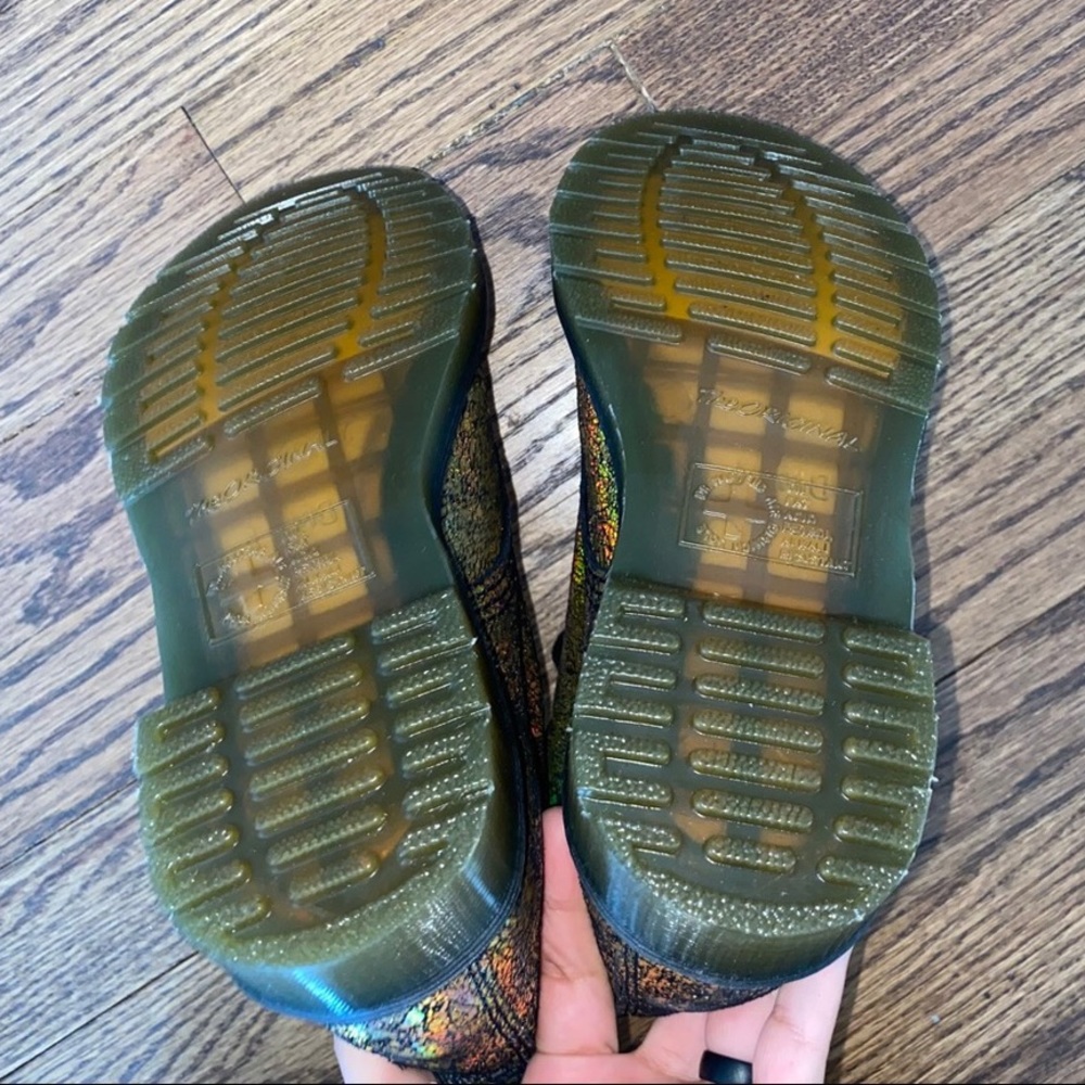 NWT Dr. Martens Iridescent Gold Pascal Boots Shoes - Picture 7 of 7